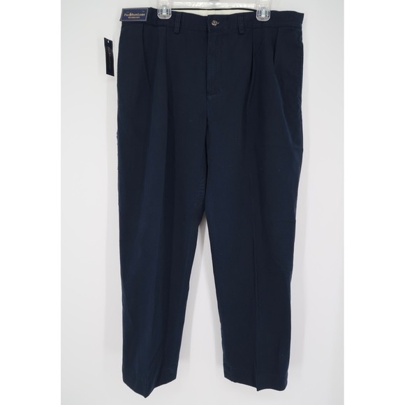 Polo‎ Ralph Lauren Men's 38x30 Ethan Chino Pants Navy Pleated Front New